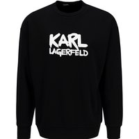 KARL LAGERFELD Herren Sweatshirt schwarz Baumwolle Logo und Motiv von Karl Lagerfeld