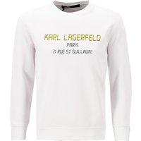 KARL LAGERFELD Herren Sweatshirt weiß Baumwolle Logo und Motiv von Karl Lagerfeld