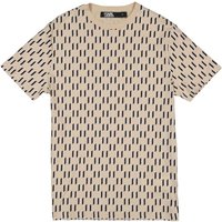 KARL LAGERFELD Herren T-Shirt beige Baumwolle gemustert von Karl Lagerfeld