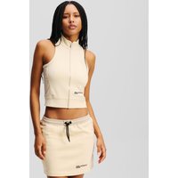 Karl Lagerfeld, Ärmelloses Top Mit Reissverschluss, Frau, Holz Esche, Größe: XS von Karl Lagerfeld