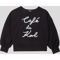 Karl Lagerfeld, Café De Karl Sweatshirt Für Mädchen, unisex, Schwarz, Größe: 16Y von Karl Lagerfeld