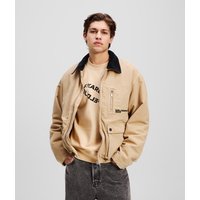 Karl Lagerfeld, Canvas-jacke, Mann, Lerche, Größe: XS von Karl Lagerfeld