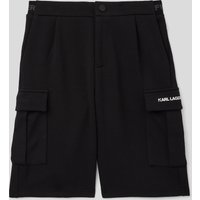 Karl Lagerfeld, Cargo Shorts Für Jungen, unisex, Schwarz, Größe: 14Y von Karl Lagerfeld