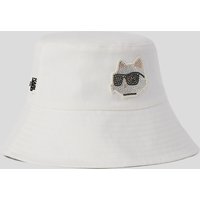 Karl Lagerfeld, Choupette bucket Hat Für Mädchen, unisex, Off White, Größe: L54 von Karl Lagerfeld