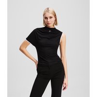Karl Lagerfeld, Einärmeliges T-shirt, Frau, Schwarz, Größe: S Karl Lagerfeld, Einärmeliges T-shirt, Frau, Schwarz, Größe: S von Karl Lagerfeld