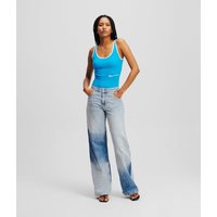 Karl Lagerfeld, Entspannte Color-block-jeans, Frau, Vintage Washed Blue, Größe: W27 L32 Karl Lagerfeld, Entspannte Color-block-jeans, Frau, Vintage Washed Blue, Größe: W27 L32 von Karl Lagerfeld
