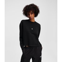 Karl Lagerfeld, Gehäkeltes Monogram Sweatshirt, Frau, Schwarz, Größe: XS Karl Lagerfeld, Gehäkeltes Monogram Sweatshirt, Frau, Schwarz, Größe: XS von Karl Lagerfeld