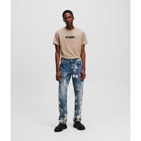 Karl Lagerfeld, Gerade Geschnittene, Gebleichte Jeans, Mann, Gebleichtes Denim, Größe: W31 L32 von Karl Lagerfeld