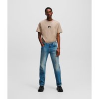 Karl Lagerfeld, Gerade Geschnittene Jeans, Mann, Visuell gewaschenes Mittelblau, Größe: W32 L30 von Karl Lagerfeld