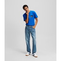 Karl Lagerfeld, Gerade Geschnittene Jeans, Mann, Washed Dark Blue, Größe: W36 L32 von Karl Lagerfeld