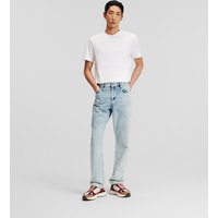 Karl Lagerfeld, Gerade Geschnittene Jeans Mit Logoband, Mann, Mid Blue, Größe: X32 von Karl Lagerfeld