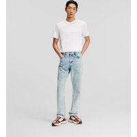 Karl Lagerfeld, Gerade Geschnittene Jeans Mit Logoband, Mann, Mid Blue, Größe: 34 von Karl Lagerfeld