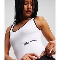 Karl Lagerfeld, Gerippter Body, Frau, Weiss, Größe: XS Karl Lagerfeld, Gerippter Body, Frau, Weiss, Größe: XS von Karl Lagerfeld