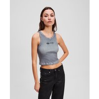 Karl Lagerfeld, Geripptes Tanktop Mit Waschung, Frau, Monument, Größe: XS Karl Lagerfeld, Geripptes Tanktop Mit Waschung, Frau, Monument, Größe: XS von Karl Lagerfeld