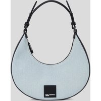 Karl Lagerfeld, Halbmond-schultertasche Mit Box-logo, Frau, Hellblau, Größe: One size Karl Lagerfeld, Halbmond-schultertasche Mit Box-logo, Frau, Hellblau, Größe: One size von Karl Lagerfeld