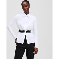 Karl Lagerfeld, Hemd Mit Logoband, Frau, Weiss, Größe: XS Karl Lagerfeld, Hemd Mit Logoband, Frau, Weiss, Größe: XS von Karl Lagerfeld