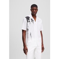 Karl Lagerfeld, Hemd Mit Silhouette-print, Mann, Weiss, Größe: XS von Karl Lagerfeld