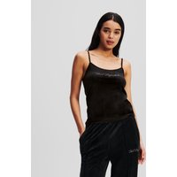 Karl Lagerfeld, Hotel karl Velours-camisole, Frau, Schwarz, Größe: XS von Karl Lagerfeld
