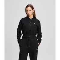 Karl Lagerfeld, Ikon Bomberjacke, Frau, Schwarz, Größe: XS von Karl Lagerfeld