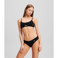 Karl Lagerfeld, Ikon Gerippte Peephole-bralette, Frau, Schwarz, Größe: XS Karl Lagerfeld, Ikon Gerippte Peephole-bralette, Frau, Schwarz, Größe: XS von Karl Lagerfeld