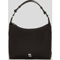 Karl Lagerfeld, Ikon Hobo-tasche Aus Nylon, Frau, Schwarz, Größe: One size von Karl Lagerfeld