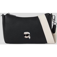 Karl Lagerfeld, Ikon Pebble Kleine Schultertasche, Frau, Schwarz, Größe: One size von Karl Lagerfeld
