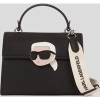 Karl Lagerfeld, Ikon Pebble-umhängetasche, Frau, Schwarz, Größe: One size von Karl Lagerfeld