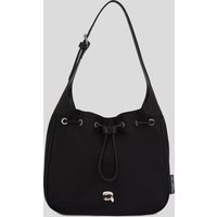 Karl Lagerfeld, Ikon Schultertasche Mit Kordelzug, Frau, Schwarz, Größe: One size von Karl Lagerfeld