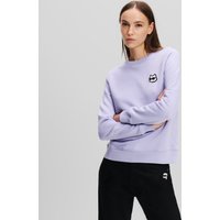 Karl Lagerfeld, Ikon Sweatshirt Mit Aufnäher, Frau, Süßes Lavendel, Größe: XS von Karl Lagerfeld
