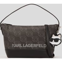 Karl Lagerfeld, Ikon Umhängetasche, Frau, NFT All-Over-Muster Schwarz, Größe: One size von Karl Lagerfeld