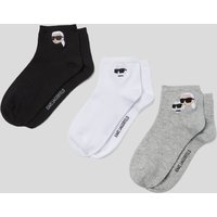 Karl Lagerfeld, Ikon kurze Socken – 3er-set, Frau, Schwarz/Weiss/Grau, Größe: 39-42 Karl Lagerfeld, Ikon kurze Socken – 3er-set, Frau, Schwarz/Weiss/Grau, Größe: 39-42 von Karl Lagerfeld