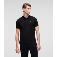 Karl Lagerfeld, Karl Ikonik -polo-aufnäher, Mann, Schwarz, Größe: XL von Karl Lagerfeld