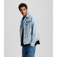 Karl Lagerfeld, Jacke Aus Denim, Mann, Gebleichtes Denim, Größe: XS von Karl Lagerfeld