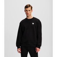 Karl Lagerfeld, K/heart sweatshirt, Mann, Schwarz, Größe: XS Karl Lagerfeld, K/heart sweatshirt, Mann, Schwarz, Größe: XS von Karl Lagerfeld
