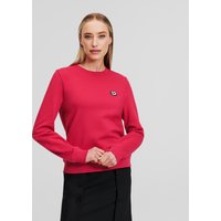 Karl Lagerfeld, K/ikonik Sweatshirt Mit Aufnäher, Frau, SCHWARZ BESCHICHTET, Größe: XS von Karl Lagerfeld