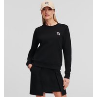 Karl Lagerfeld, K/ikonik Sweatshirt Mit Aufnäher, Frau, Schwarz, Größe: XL von Karl Lagerfeld