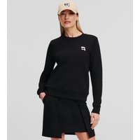 Karl Lagerfeld, K/ikonik Sweatshirt Mit Aufnäher, Frau, Schwarz, Größe: XS von Karl Lagerfeld