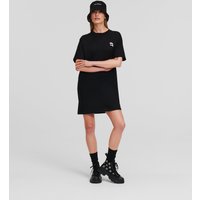 Karl Lagerfeld, Ikon T-shirt-kleid, Frau, Schwarz, Größe: XS von Karl Lagerfeld