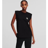 Karl Lagerfeld, K/ikonik Tanktop Mit Aufnäher, Frau, Schwarz, Größe: XS von Karl Lagerfeld