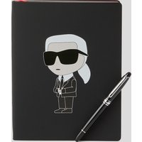 Karl Lagerfeld, K/ikonik set Aus Notizbuch Und Stift, Frau, Schwarz, Größe: X00 von Karl Lagerfeld