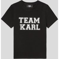 Karl Lagerfeld, K/ikonik team karl-t-shirt Für Jungen, unisex, Schwarz, Größe: L3Y von Karl Lagerfeld