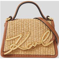 Karl Lagerfeld, K/signature Bast-nano Tasche, Frau, Naturbraun, Größe: One size von Karl Lagerfeld