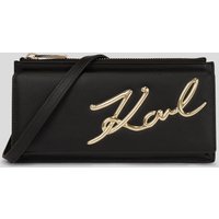 Karl Lagerfeld, K/signature Crossbody-portemonnaie, Frau, Schwarz/Gold, Größe: X00 von Karl Lagerfeld