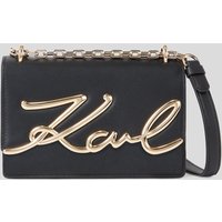 Karl Lagerfeld, K/signature Kleine Schultertasche, Frau, Schwarz/Gold, Größe: X00 von Karl Lagerfeld