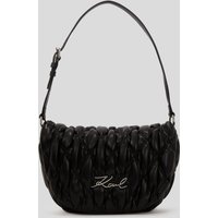 Karl Lagerfeld, K/signature Kuilt-schultertasche, Frau, Schwarz, Größe: One size von Karl Lagerfeld