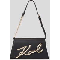 Karl Lagerfeld, K/signature Mittelgrosse Schultertasche, Frau, Schwarz/Gold, Größe: X00 von Karl Lagerfeld