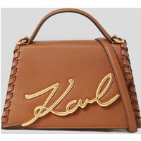Karl Lagerfeld, K/signature Mittelgrosse Umhängetasche, Frau, Dunkles Tan, Größe: One size von Karl Lagerfeld
