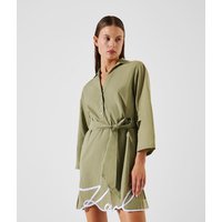 Karl Lagerfeld, K/signature Strand-hemdkleid, Frau, Ölgrün, Größe: XS Karl Lagerfeld, K/signature Strand-hemdkleid, Frau, Ölgrün, Größe: XS von Karl Lagerfeld
