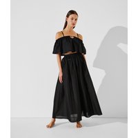 Karl Lagerfeld, K/signature Strand-maxirock, Frau, Schwarz, Größe: XS Karl Lagerfeld, K/signature Strand-maxirock, Frau, Schwarz, Größe: XS von Karl Lagerfeld