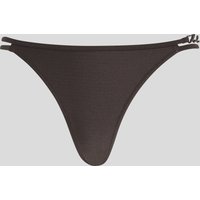 Karl Lagerfeld, K/signature mittelhohe Bikini-hose, Frau, Gunmetal, Größe: XXL Karl Lagerfeld, K/signature mittelhohe Bikini-hose, Frau, Gunmetal, Größe: XXL von Karl Lagerfeld